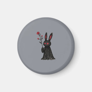 Gothic Black Rabbit Red Rose Emo Hase Ästhetik Magnet