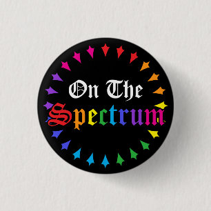 Gothic Black Rainbow Autismus Auf Dem Spektrum Button