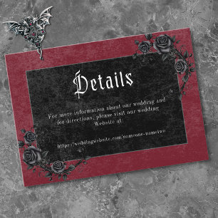 Gothic Black Raven Wein Dunkel Für Immer Hochzeit Begleitkarte