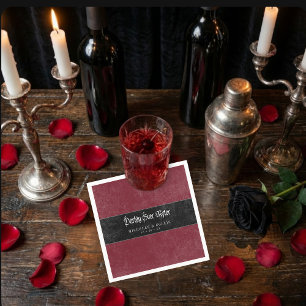 Gothic Black Raven Wein Dunkel Für Immer Hochzeit Serviette