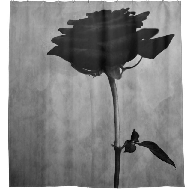 Gothic Black Rose Duschvorhang (Vorderseite)