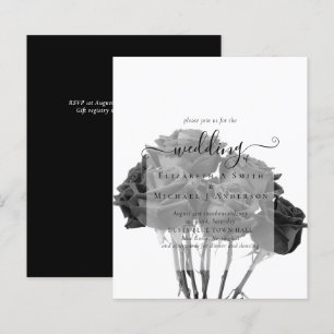 Gothic Black Rose Goth Wedding Einladung