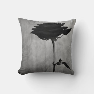 Gothic Black Rose Kissen