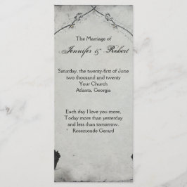 Gothic Black Rose Trellis Wedding Program Programm