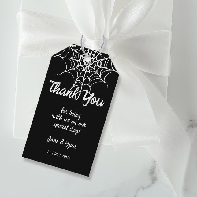 Gothic Black Spooky HalloWedding Gefallen Geschenk Geschenkanhänger (Von Creator hochgeladen)
