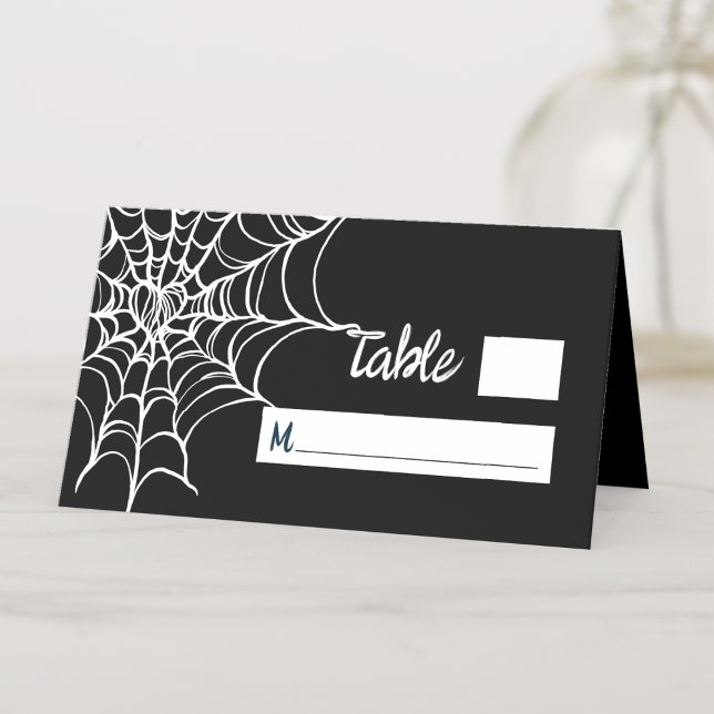 Gothic Black Spooky Halloween Hochzeit Platzkarte (Von Creator hochgeladen)