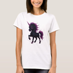 Gothic Black Unicorn Halloween Fantasy Shirt