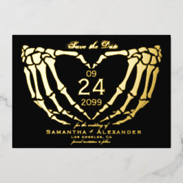 Gothic Black Wedding Save the Date Bis zum Tod Folieneinladung