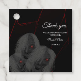 Gothic Black White Ghosts - Dark Moody Halloween  Geschenkanhänger
