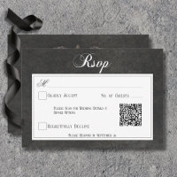 Gothic Black & White Skulls Herz Hochzeit QR Code