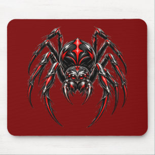 Gothic Black Widow Spider Roter Cyberpunk Gaming M Mousepad