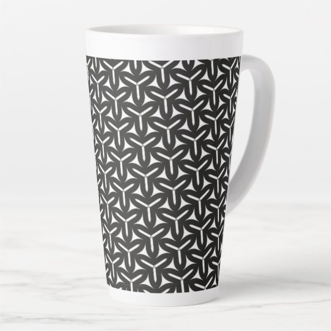 Gothic Blades Muster Latte Tasse (Rechte Ecke)