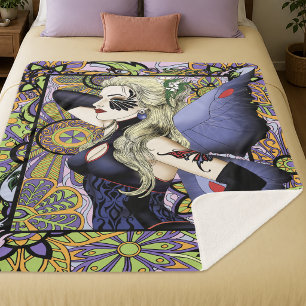 Gothic Blonde Feen Art Nouveau Fantasy Eleganz Sherpadecke