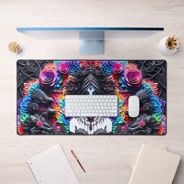 Gothic Bloom: Die Zeitschrift Art Empress Schreibtischunterlage (Büro 1)