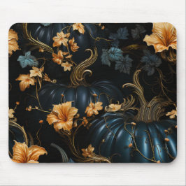 GOTHIC BLUE HALLOWEEN PUMPKINS GELBE BLUE BLUES MOUSEPAD