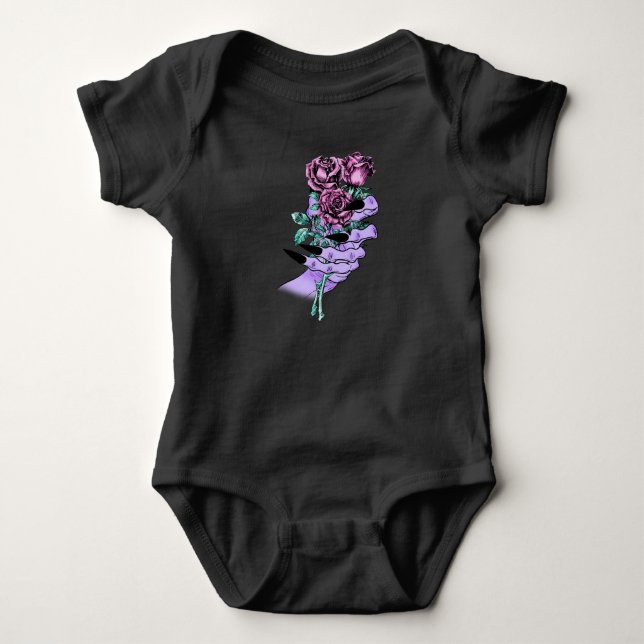 Gothic Bouquet Baby Bodysuit Baby Strampler (Vorderseite)