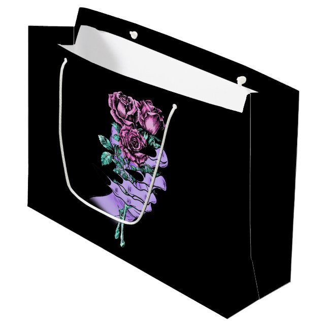 Gothic Bouquet Geschenktaschen Große Geschenktüte (Vorderseite Schrägansicht)