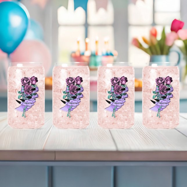 Gothic Bouquet Glasses Dosenglas (Insitu (Baby Party))