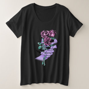 Gothic Bouquet Plus-Size-Shirt Große Größe T-Shirt