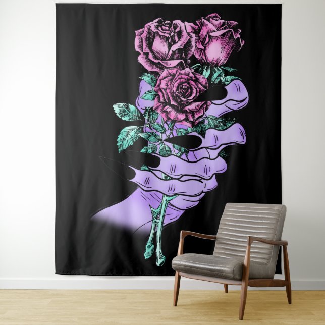 Gothic Bouquet Tapestry Wandteppich (Beispiel)