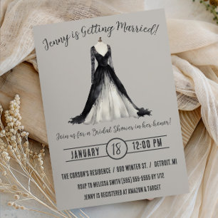 Gothic Brautkleid Junggesellinnenabschied Einladung
