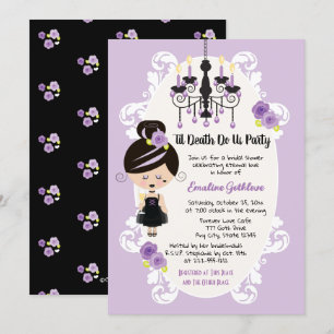 Gothic Bridal Shower Einladungen Hochzeitskleid