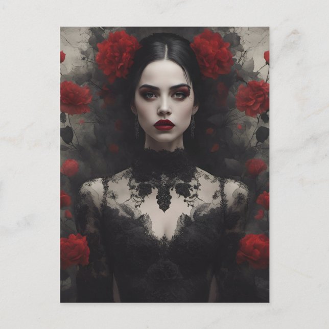 Gothic Bride Postkarte (Vorderseite)