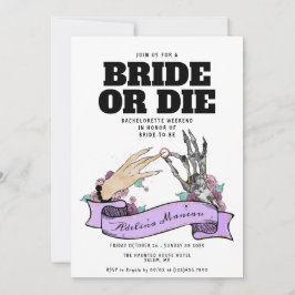 Gothic Bridge oder Die Til Death Bachelorette Week Einladung