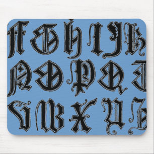 Gothic-Buchstaben-Mauspad Mousepad