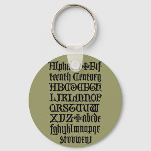 Gothic-Buchstaben-Schlüsselanhänger Schlüsselanhänger