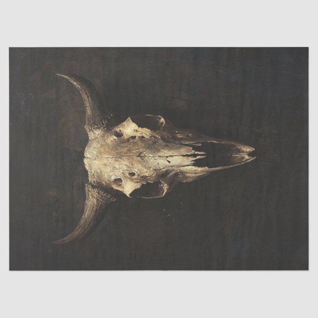 Gothic Bull Skull Decoupage Seidenpapier (Vorderseite)