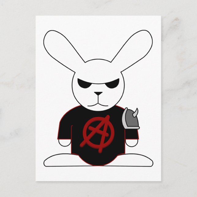 Gothic Bunnies Bruno Postkarte (Vorderseite)