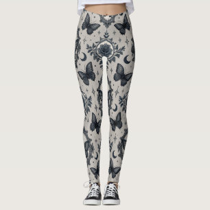 Gothic Butterfly Blumenmuster (3) Leggings