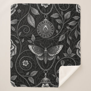 Gothic Butterfly Blumenmuster (3) Sherpadecke