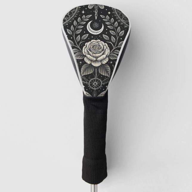 Gothic Butterfly Blumenmuster (4) Golf Headcover (Vorderseite)