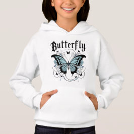 Gothic Butterfly Graphic trendy girl Hoodie