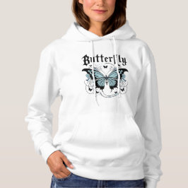 Gothic Butterfly Graphics Hoodie