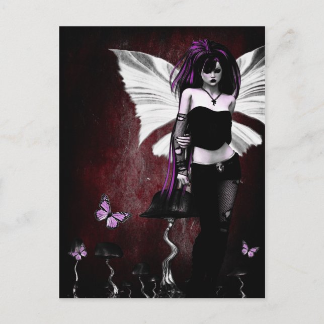 Gothic Butterfly Postkarte (Vorderseite)