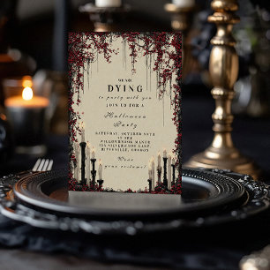 Gothic Candlelight Halloween Soirée Einladung