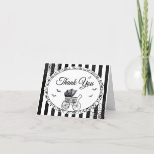 Gothic Carriage Halloween Baby Dusche Dankeskarte