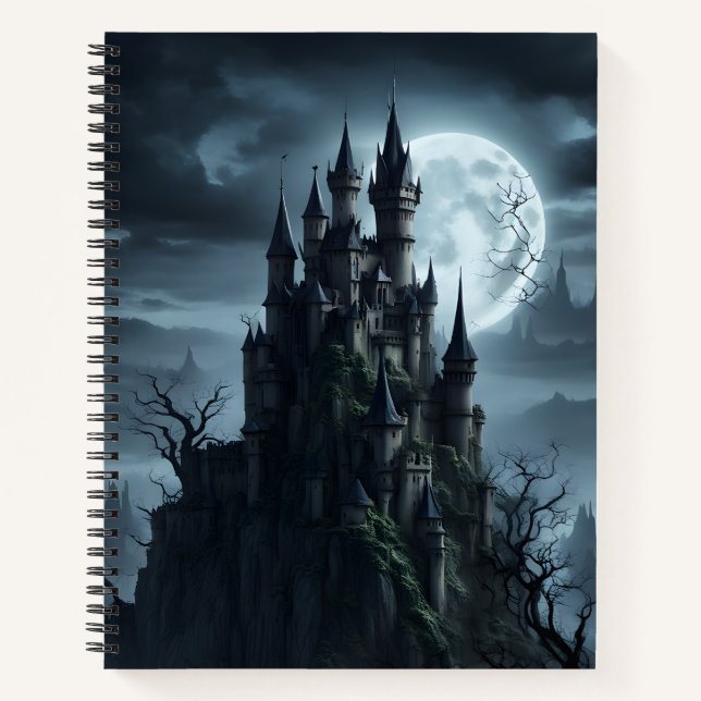 Gothic Castle at Midnight Notizbuch (Vorderseite)
