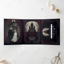 Gothic Castle Floral Halloween Hochzeit