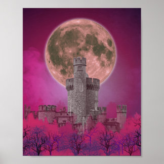 Gothic Castle Hunted Forest Poster