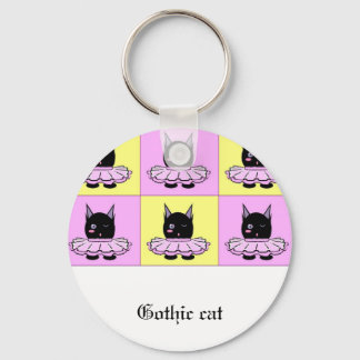 Gothic cat keychain schlüsselanhänger