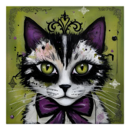 Gothic Cat Poster