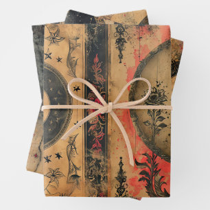 Gothic Celestial Altpapier Dekoupage Geschenkpapier Set