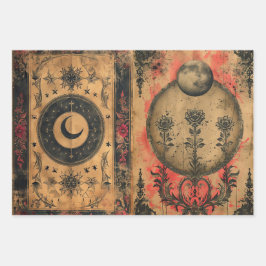Gothic Celestial Altpapier Dekoupage Geschenkpapier Set