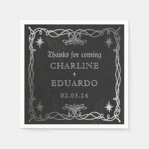 Gothic Celestial Fantasy Ivy Wedding Serviette