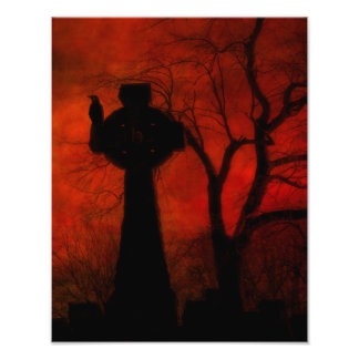 Gothic Celtic Red Fotodruck