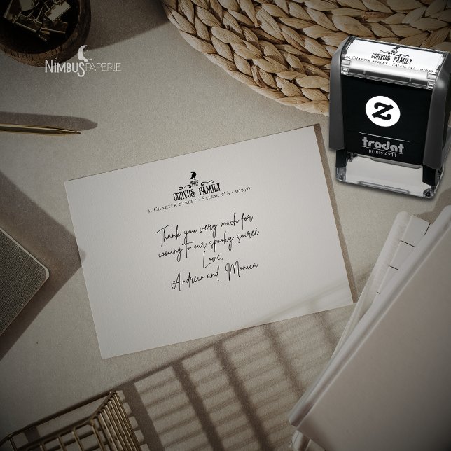 Gothic Chic Family Return Address Stamp Permastempel (Von Creator hochgeladen)